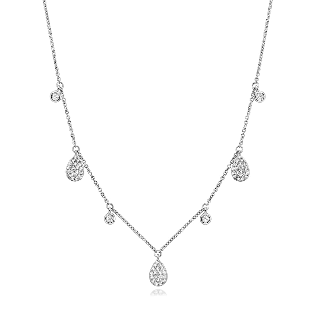 PEAR DIAMOND STATION NECKLACE 04-013139-01-00