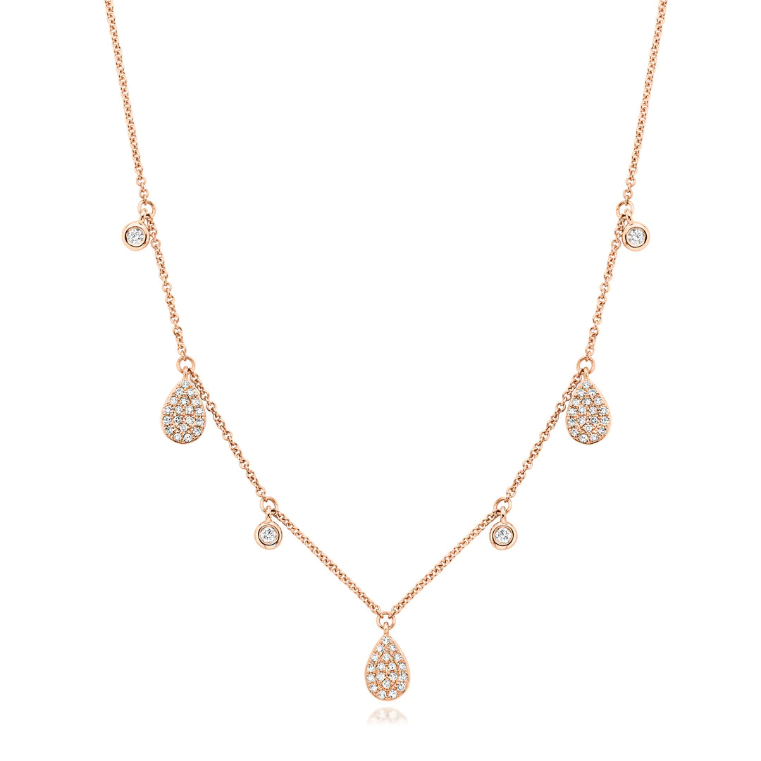 PEAR DIAMOND STATION NECKLACE 04-013139-03-00