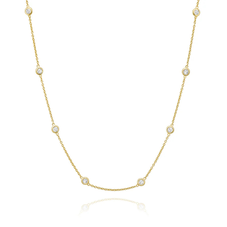 DIAMOND BY THE YARD NECKLACE IN YELLOW 04-142689-02WH-18