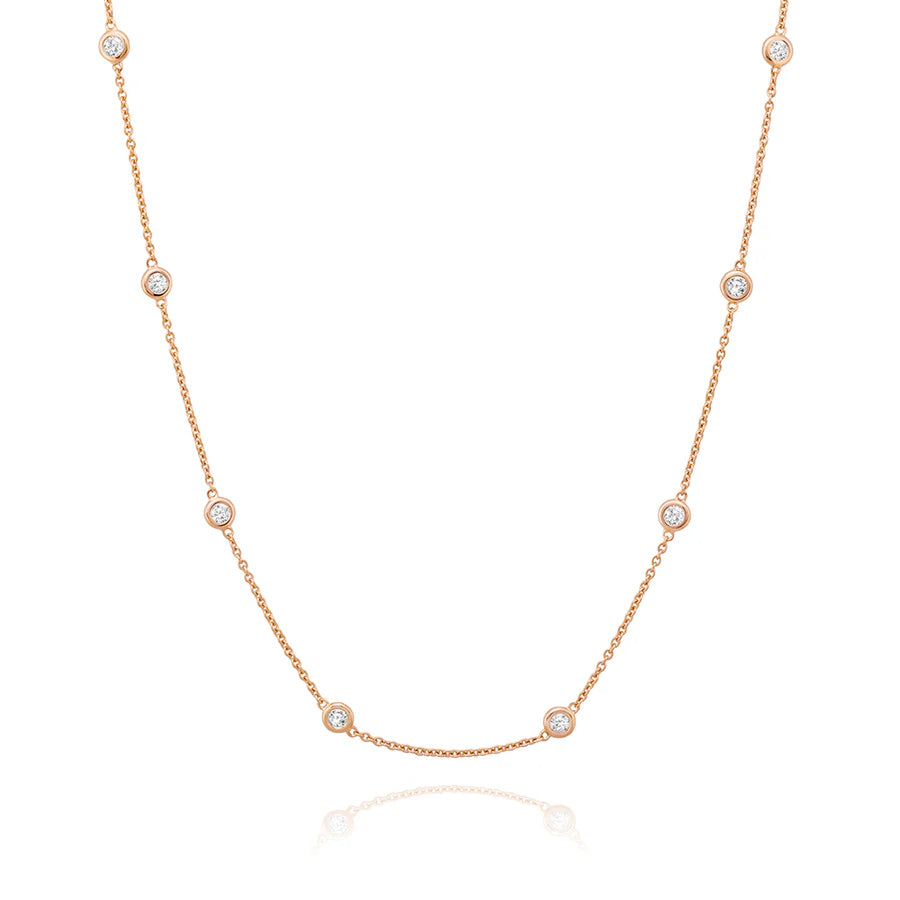 Diamond by the Yard Necklace in Rose 04-142689-03WH-18