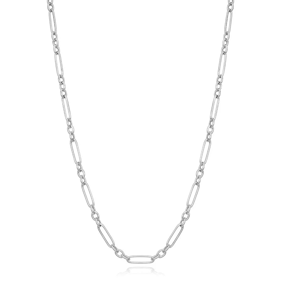 SMALL TUBE PAPERCLIP NECKLACE IN WHITE  04-403814-01