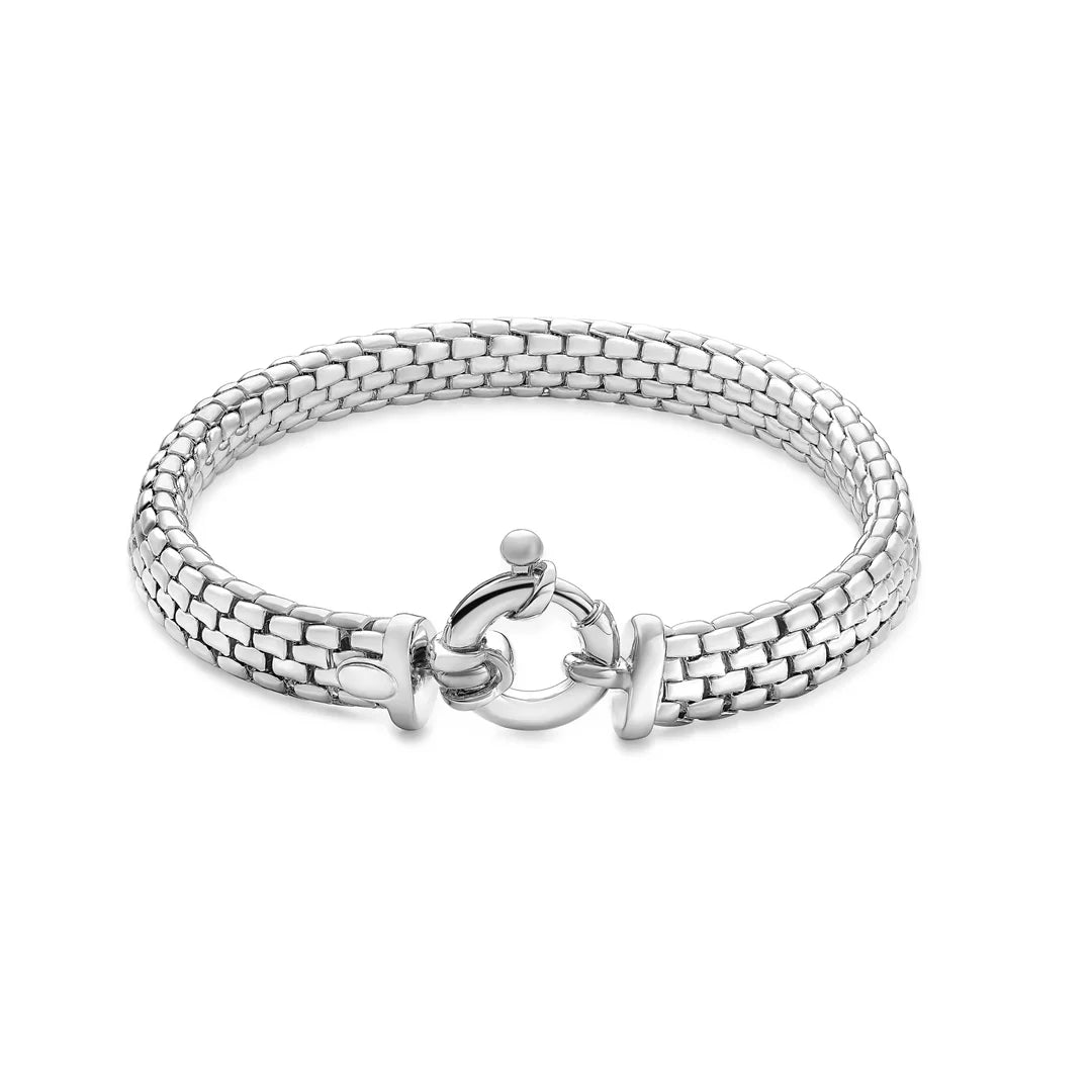 ORO LINK BRACELET IN WHITE 07-082026-01-6.5