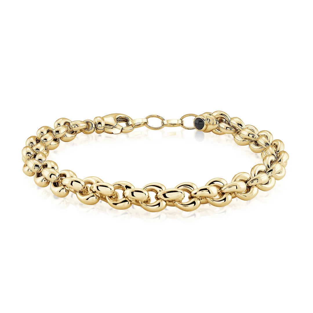 SMALL HEART LINK BRACELET IN YELLOW 07-082993-02BK