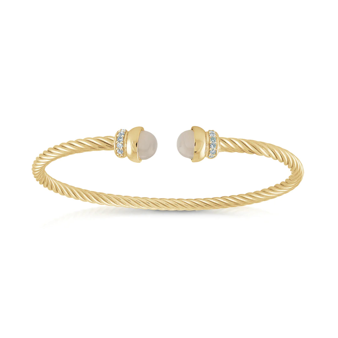 MOONSTONE TWIST CABLE BANGLE 07-083486-02-MS