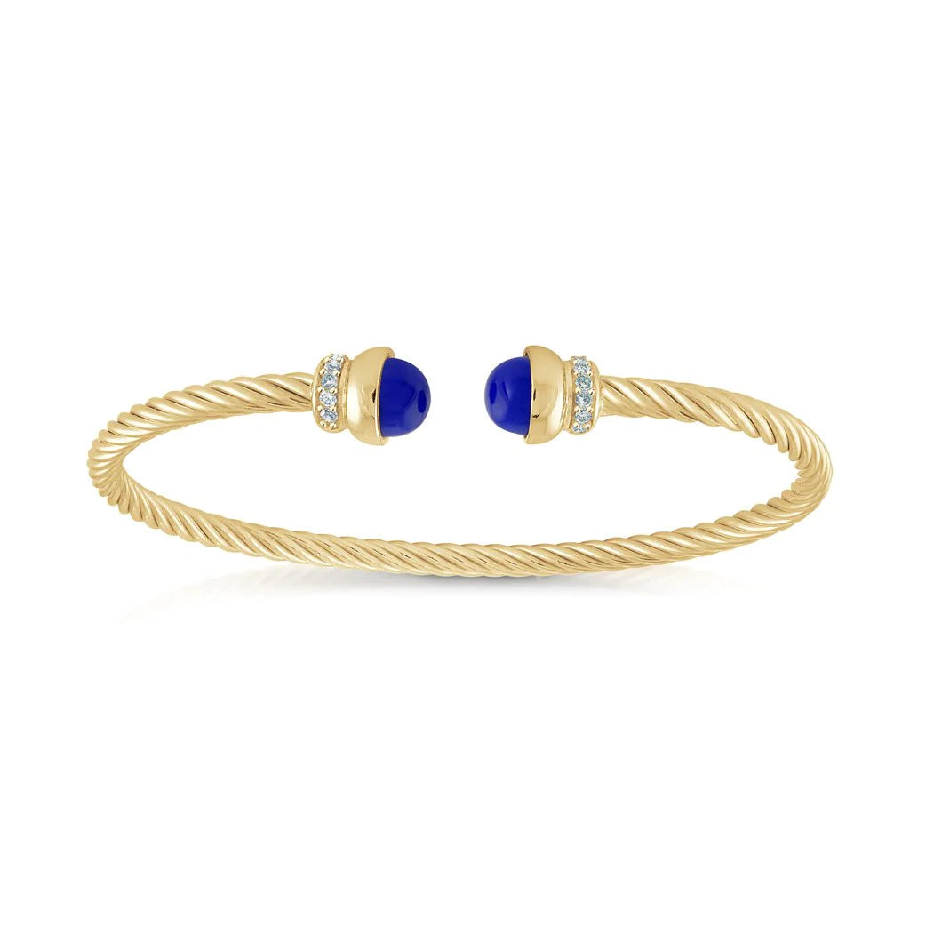 LAPIS TWIST CABLE BANGLE 07-083486-02-LP