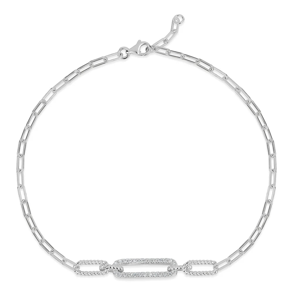 RADIANT ROPE CHAIN LINK BRACELET IN WHITE 07-146220-01WH