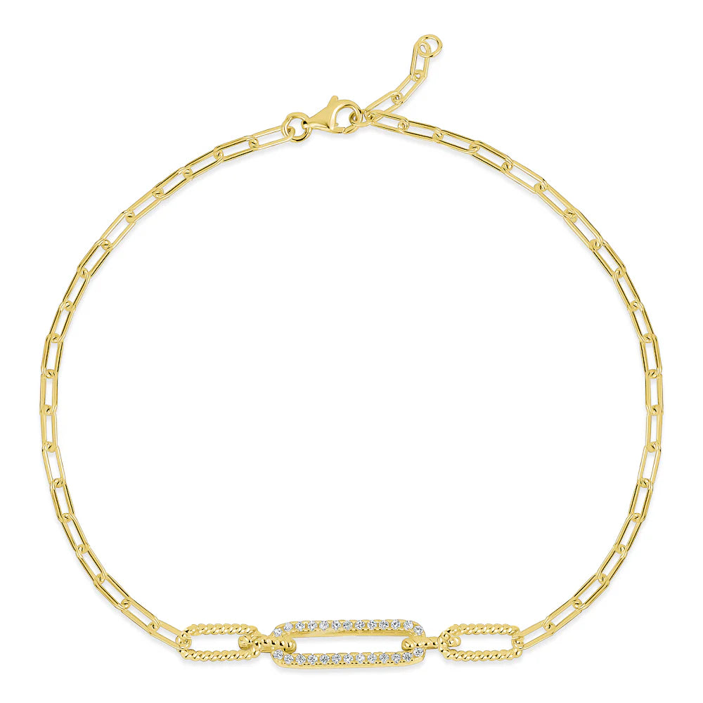 RADIANT ROPE CHAIN LINK BRACELET IN YELLOW 07-146220-02WH