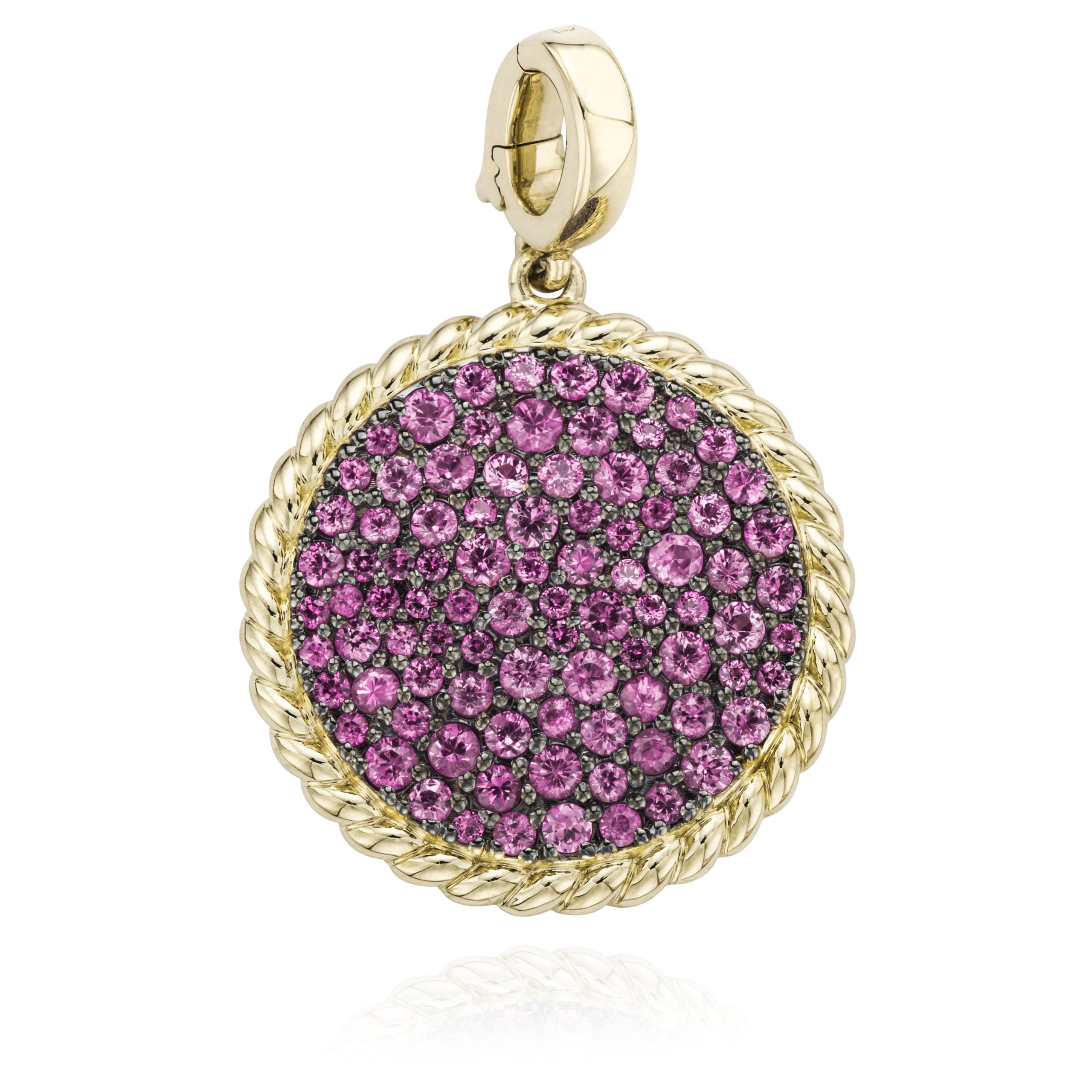 14k Round Pink Sapphire Disc Small size 09-706323