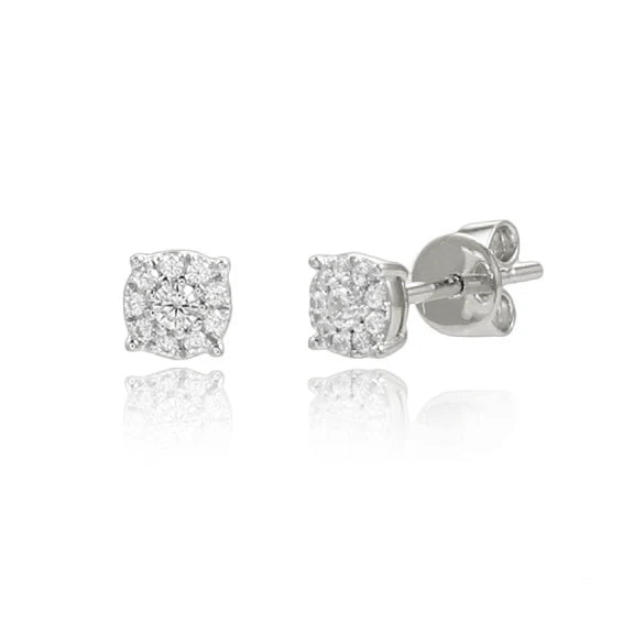 MISS MIMI 14K WHITE GOLD STUDS EARRINGS 0.24CT 13-006729