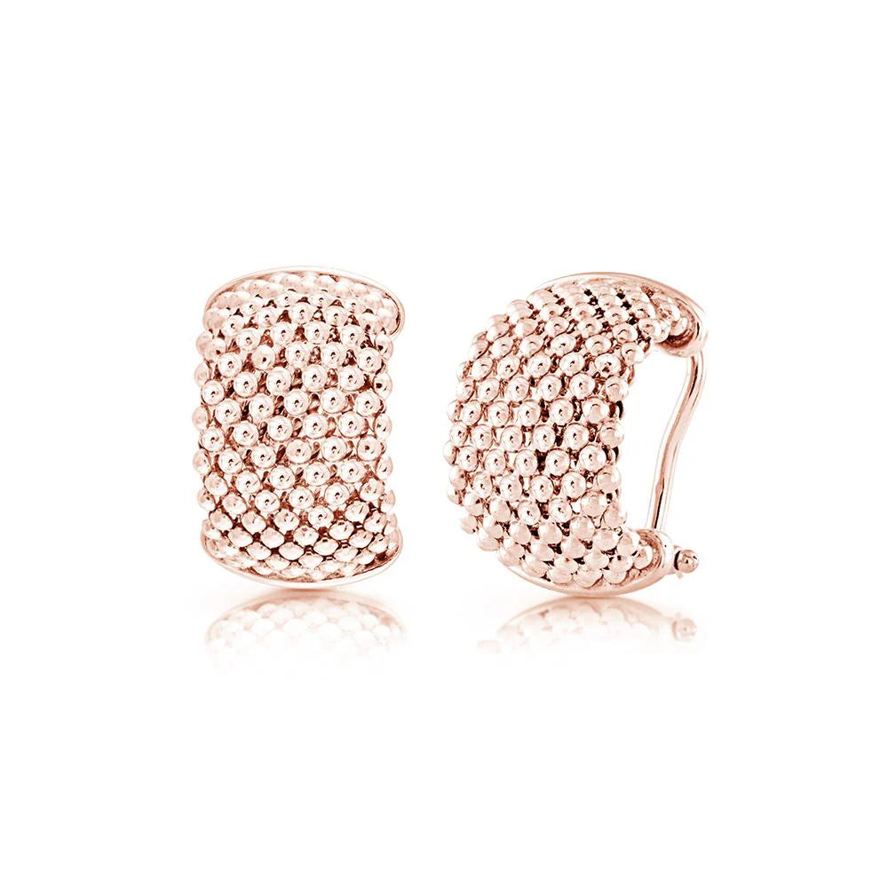 ICONIC BEADED MESH EARRING IN ROSE 13-081791-03