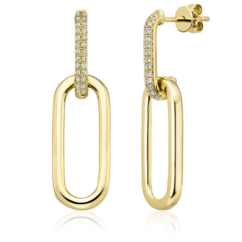 MISS MIMI 14K  PAPERCLIP EARRINGS 0.25CT 13-756339