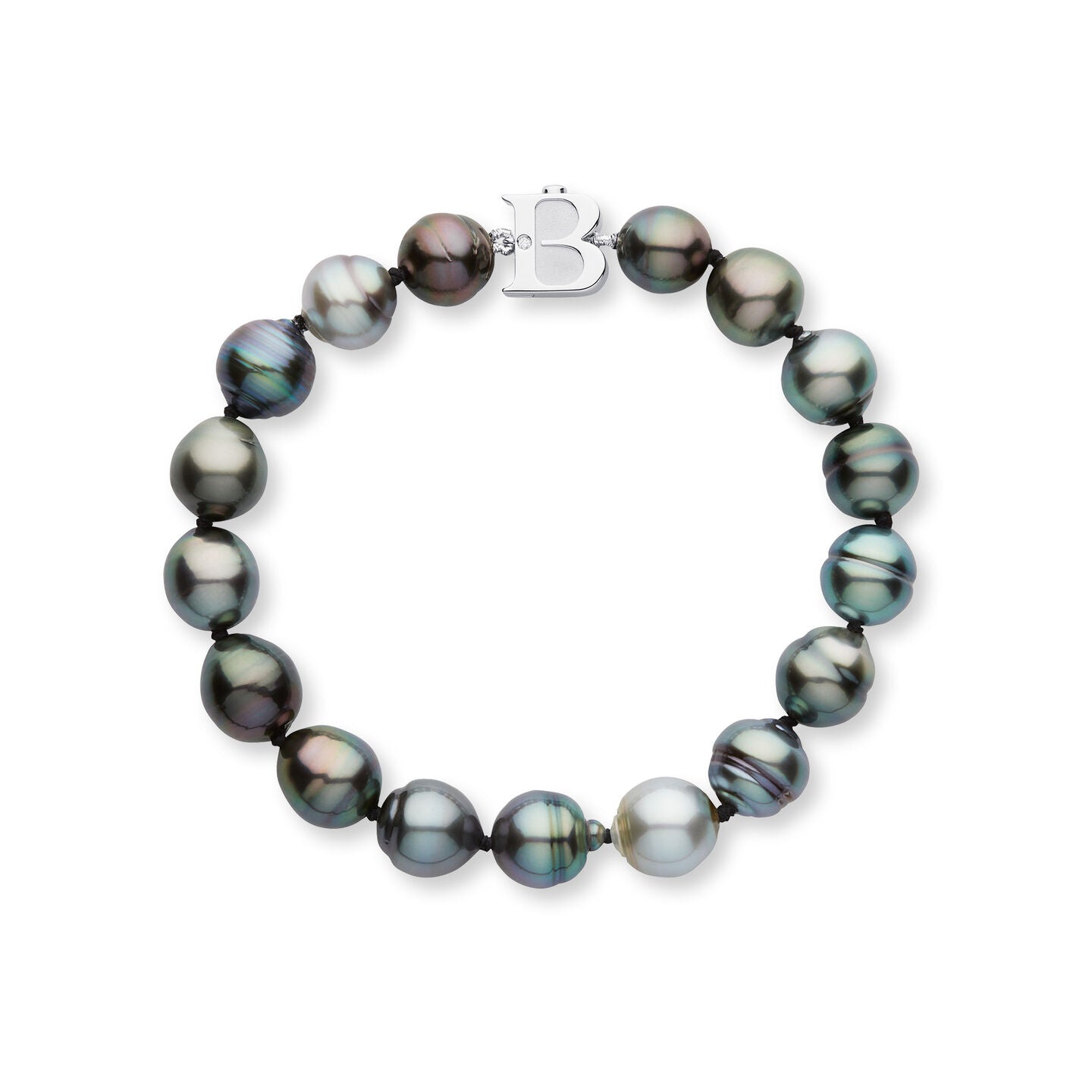 Birks Pearls 8-10 mm White Gold Tahitian Bracelet 450017312144