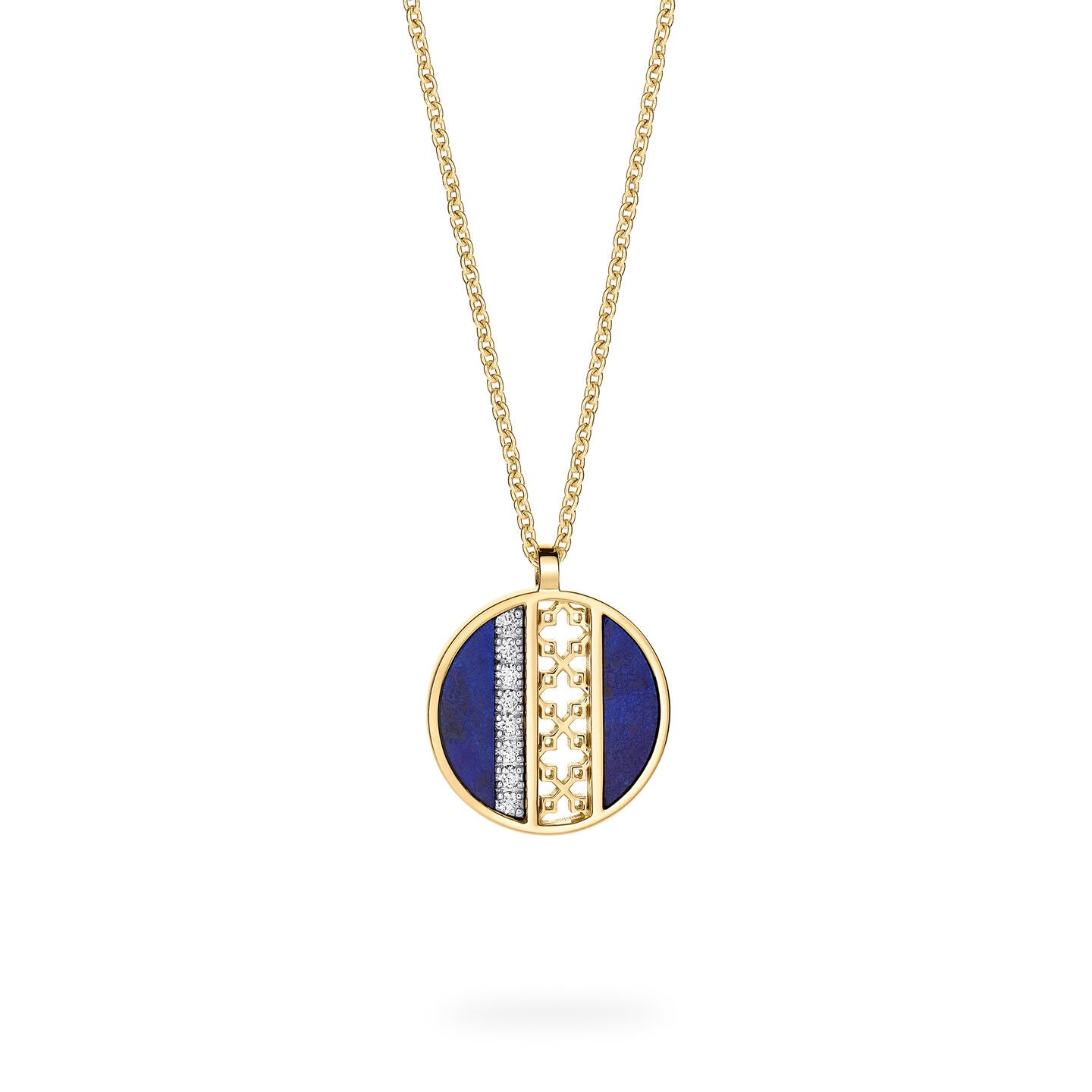 Birks Dare to Dream Lapis Lazuli and Diamond Medallion Pendant, S (14 mm) 450018504364