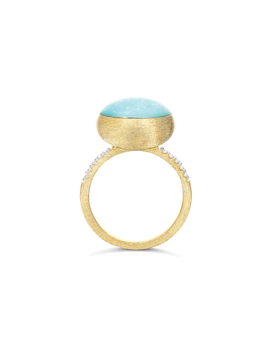 "Boules" Anice gold, diamonds, rock crystal, and amazonite ring (Medium) AS5-609