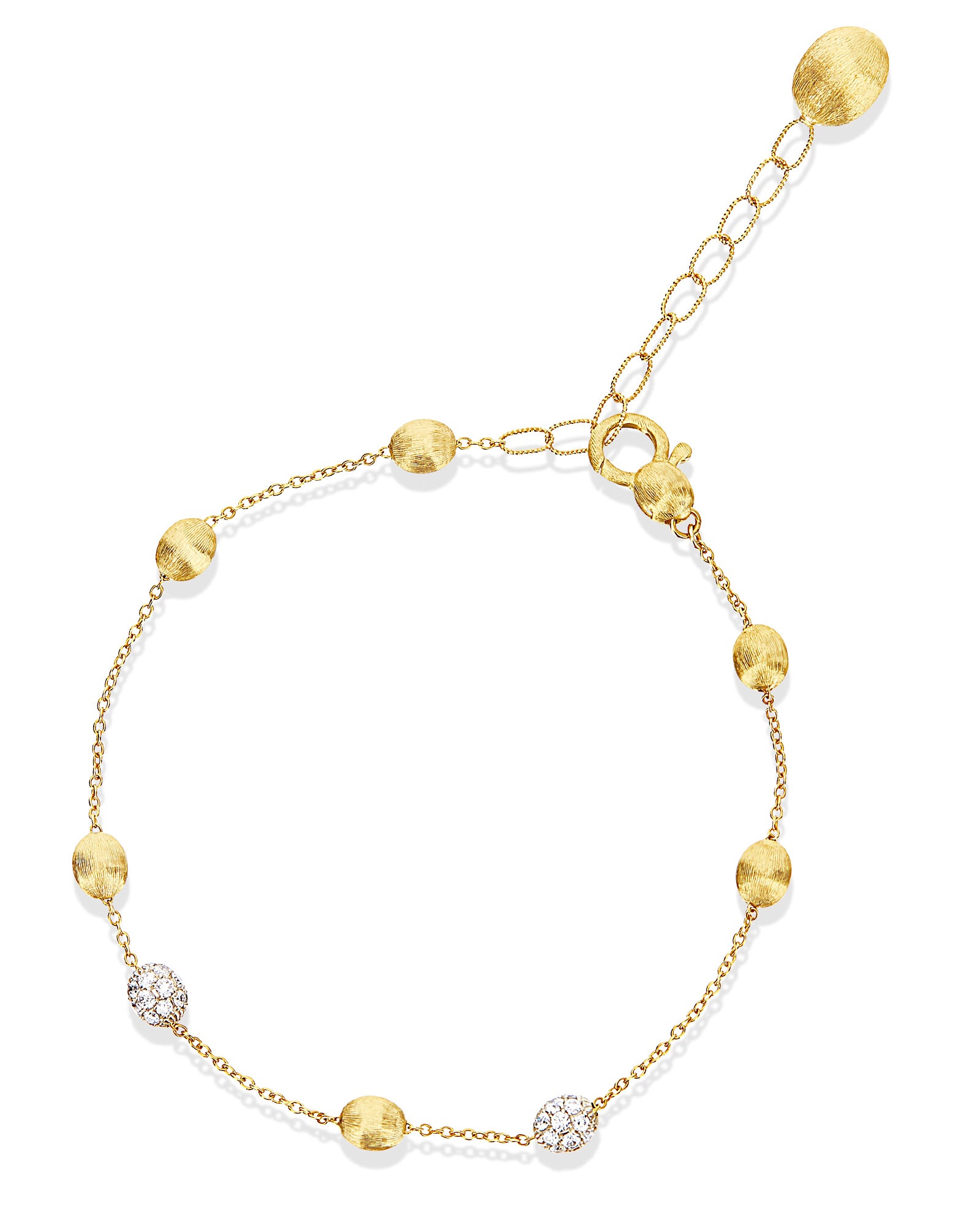 "SOFFIO" GOLD AND DIAMOND BOULES BRACELET BS32-583