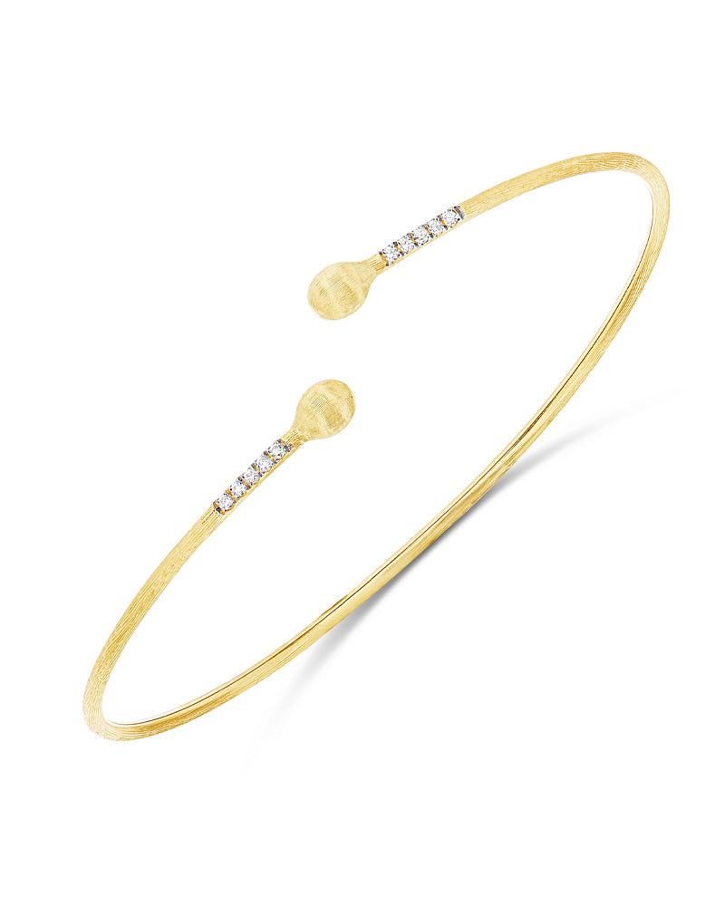 Nanis "DANCING √âLITE" GOLD AND DIAMONDS HANDMADE LIGHT BANGLE BS7-583