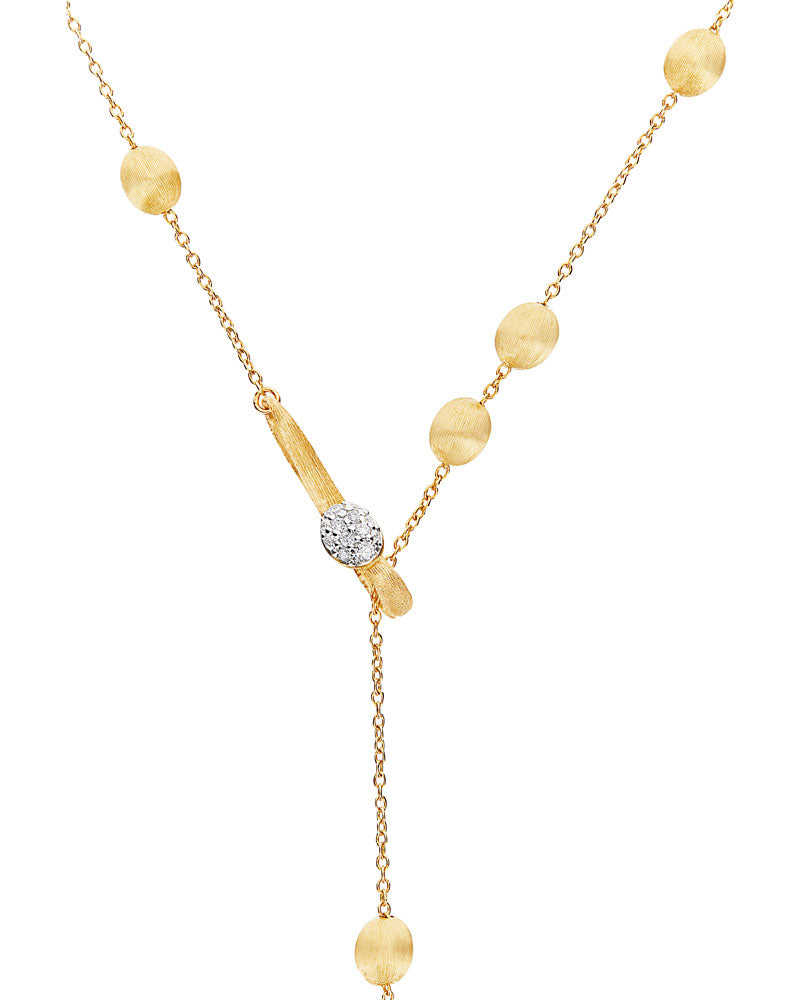 "SOFFIO" GOLD AND DIAMONDS Y NECKLACE CS10-583