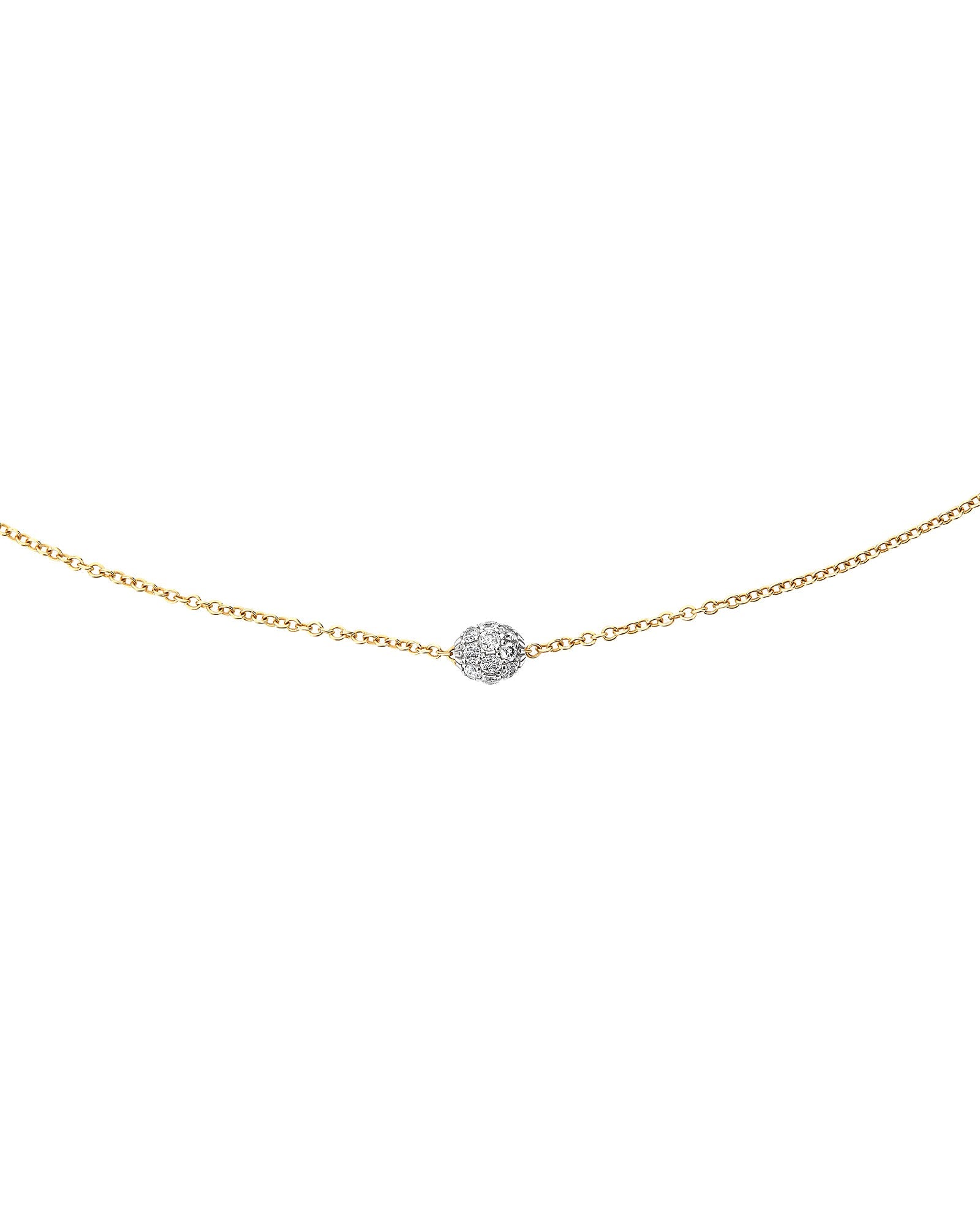 "Élite" Gold and Diamonds Light Point Necklace CS34-585