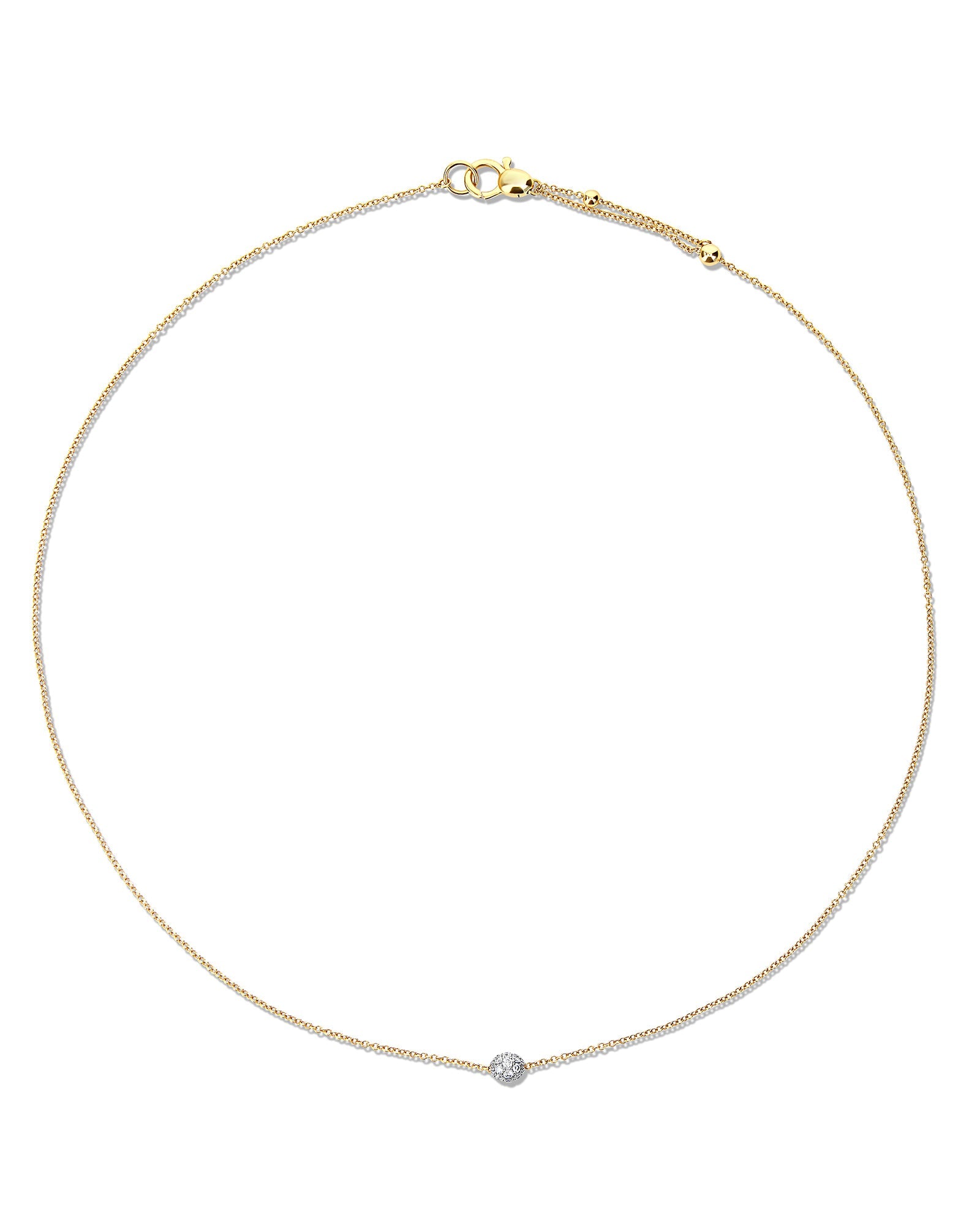 "Élite" Gold and Diamonds Light Point Necklace CS34-585