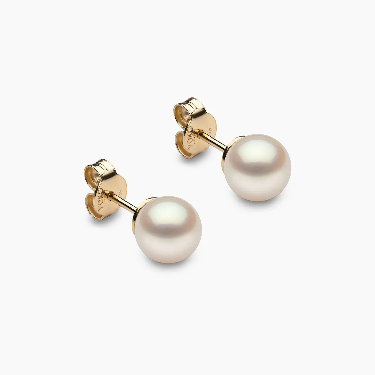 CLASSIC 18K GOLD AKOYA PEARL STUD EARRINGS EYK109806