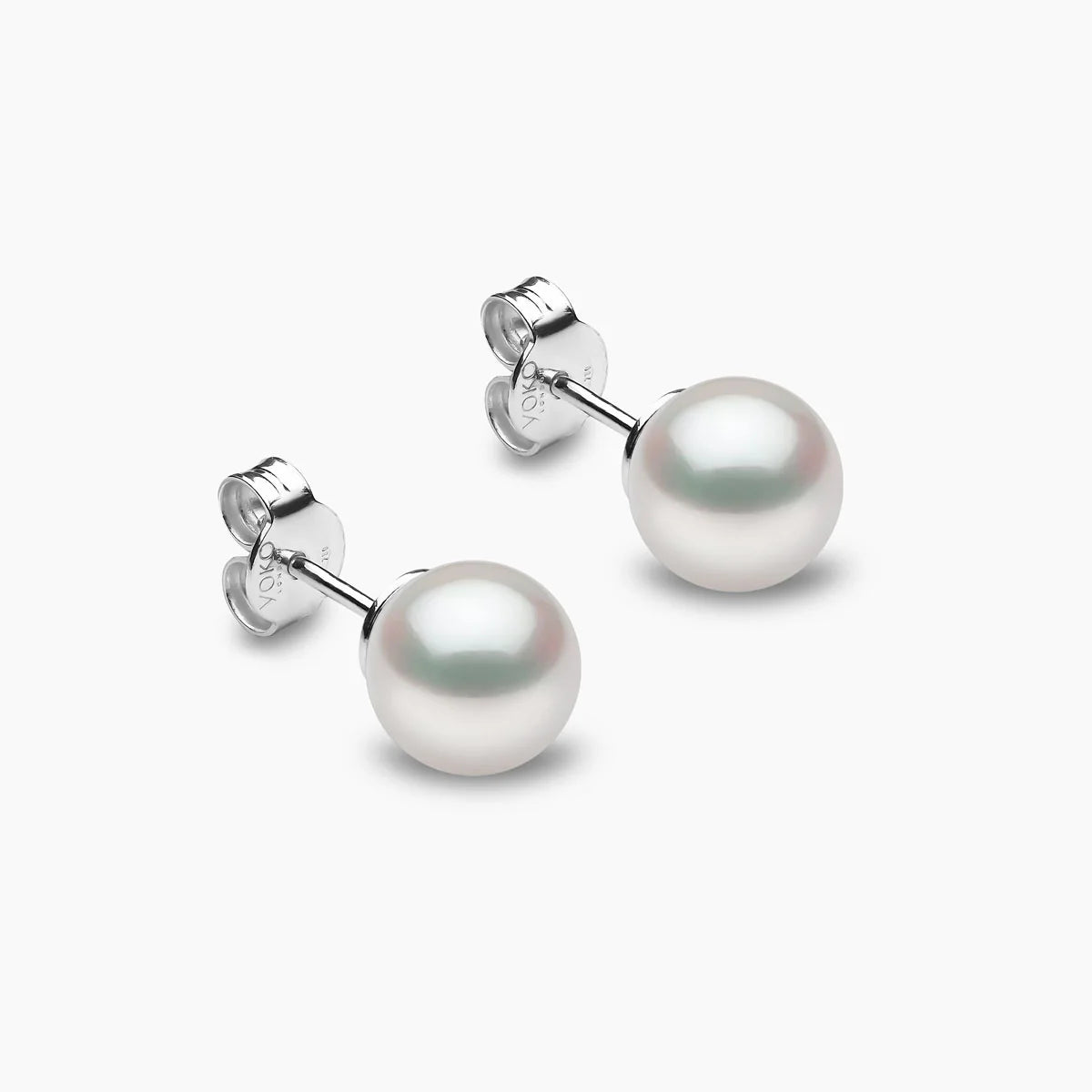 CLASSIC STUD EARRINGS FRESH WATER PEARL 18K WHITE GOLD EYK111980-75 8-8.5MM