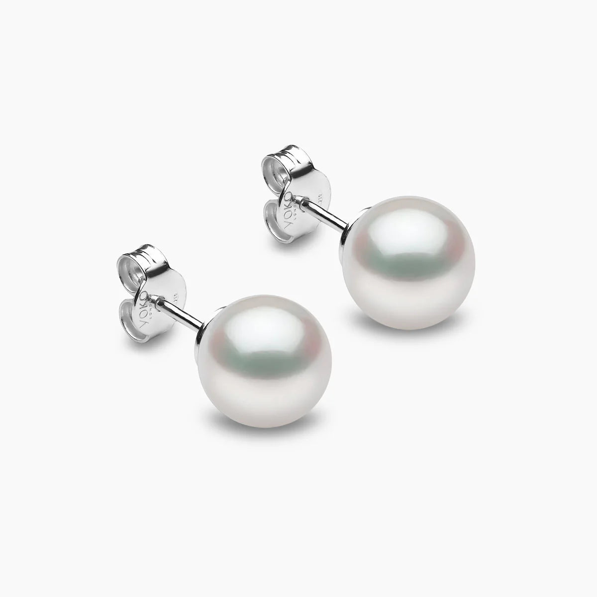 CLASSIC STUD EARRINGS FRESH WATER PEARL 18K WHITE GOLD EYK111990-75 9-10MM