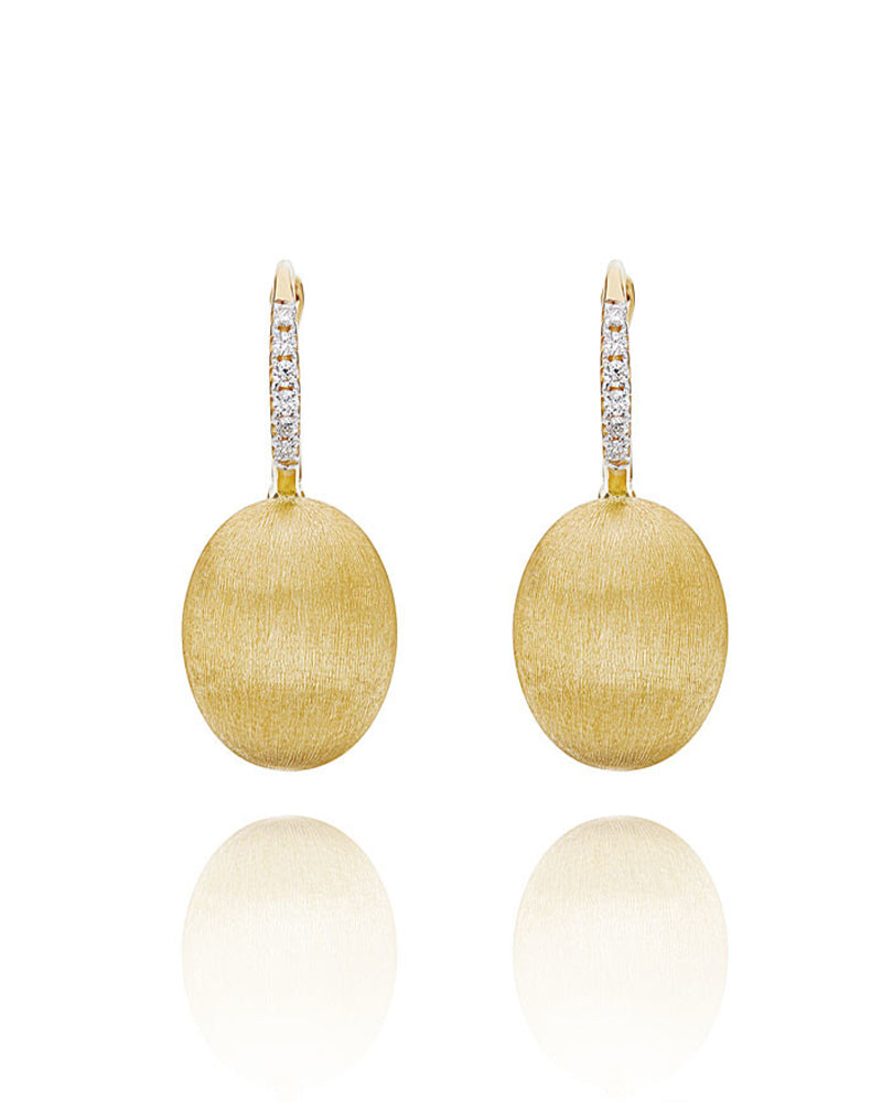 Nanis "CILIEGINE" GOLD BALL DROP EARRINGS WITH DIAMONDS DETAILS (MEDIUM) OS16-583