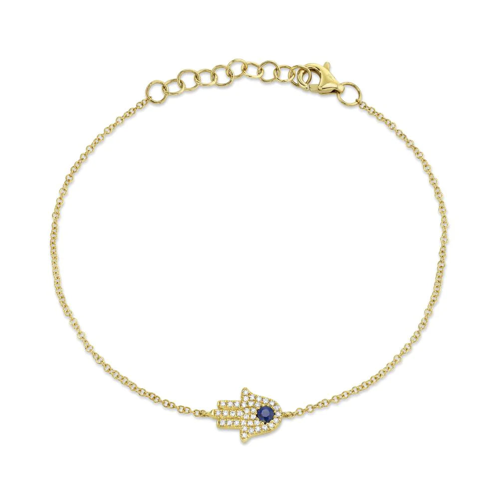 MISS MIMI 14K YELLOW GOLD BRACELET HEMSA 0.21CT 07-013027