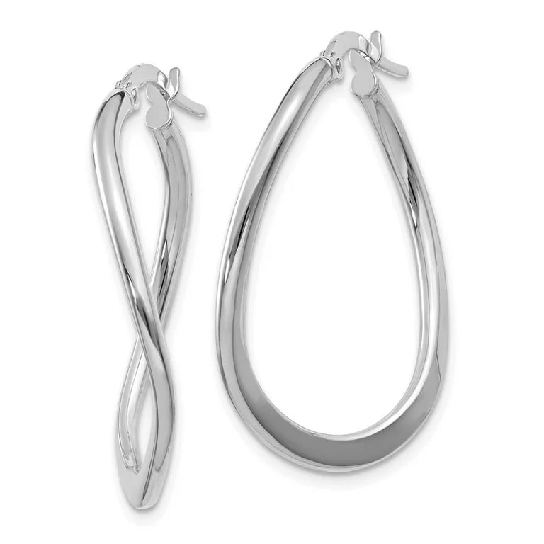 MISS MIMI MEDIUM TWIST OVAL HOOP EARRINGS 13-156591-01