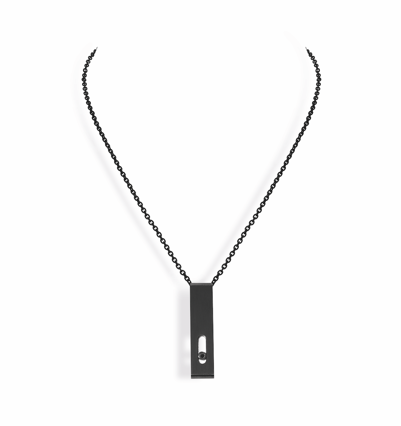 Messika BLACK TITANIUM DIAMOND NECKLACE MOVE TITANIUM BLACK PENDANT 06719-TB