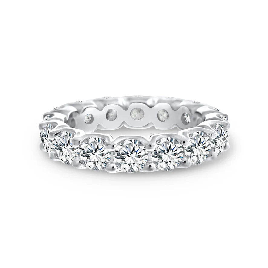 MISS MIMI STERLING SILVER ROUND CUT ETERNITY RING 4.25MM 02-956496-01