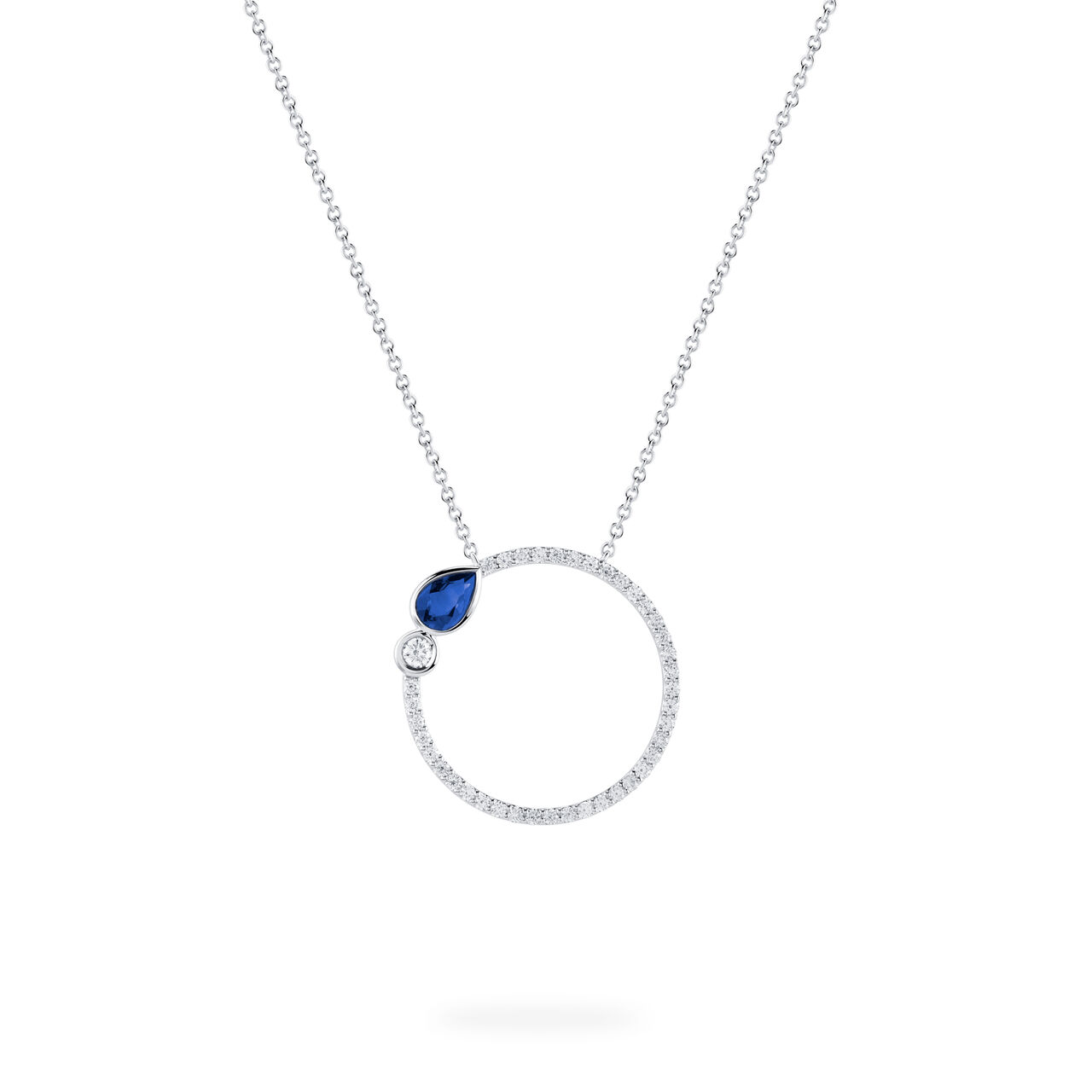 Birks Splash  Sapphire and Diamond Circle Pendant 450016012359