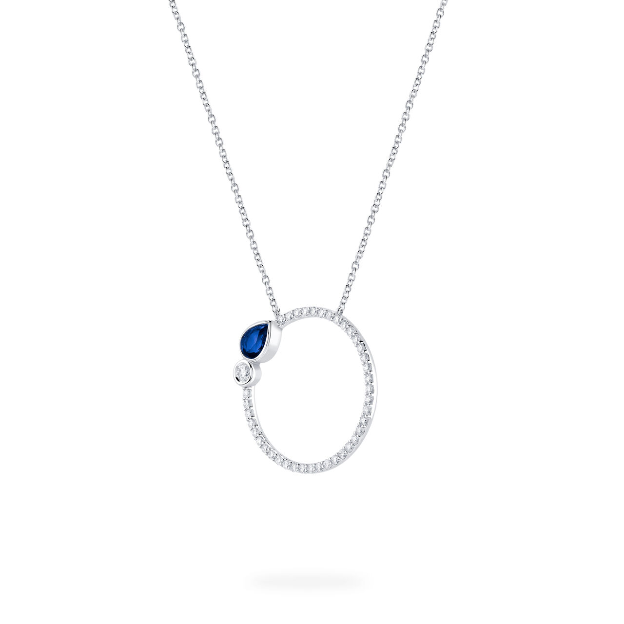 Birks Splash  Sapphire and Diamond Circle Pendant 450016012359