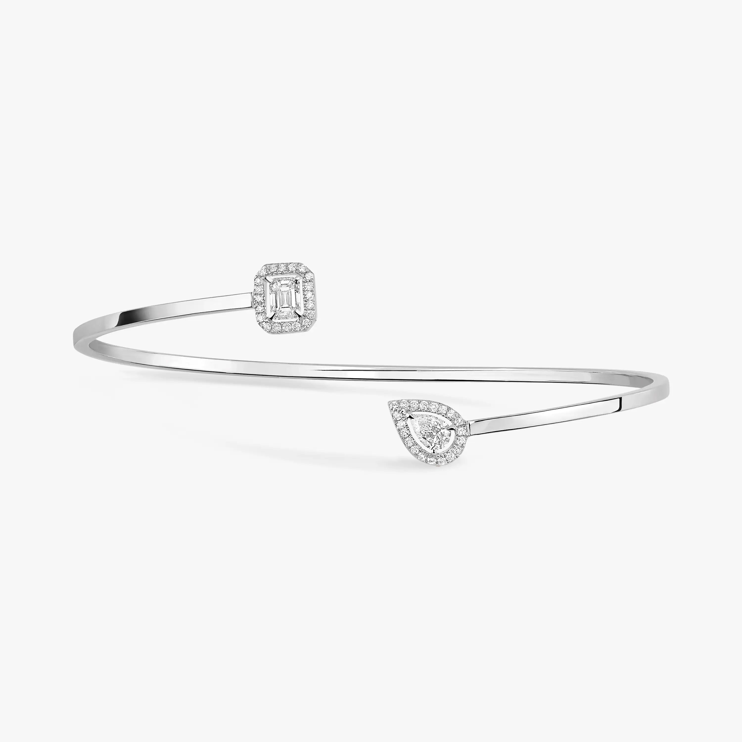 Messika WHITE GOLD DIAMOND BRACELET MY TWIN TOI & MOI THIN BANGLE BRACELET 0,15CT 07222-WG