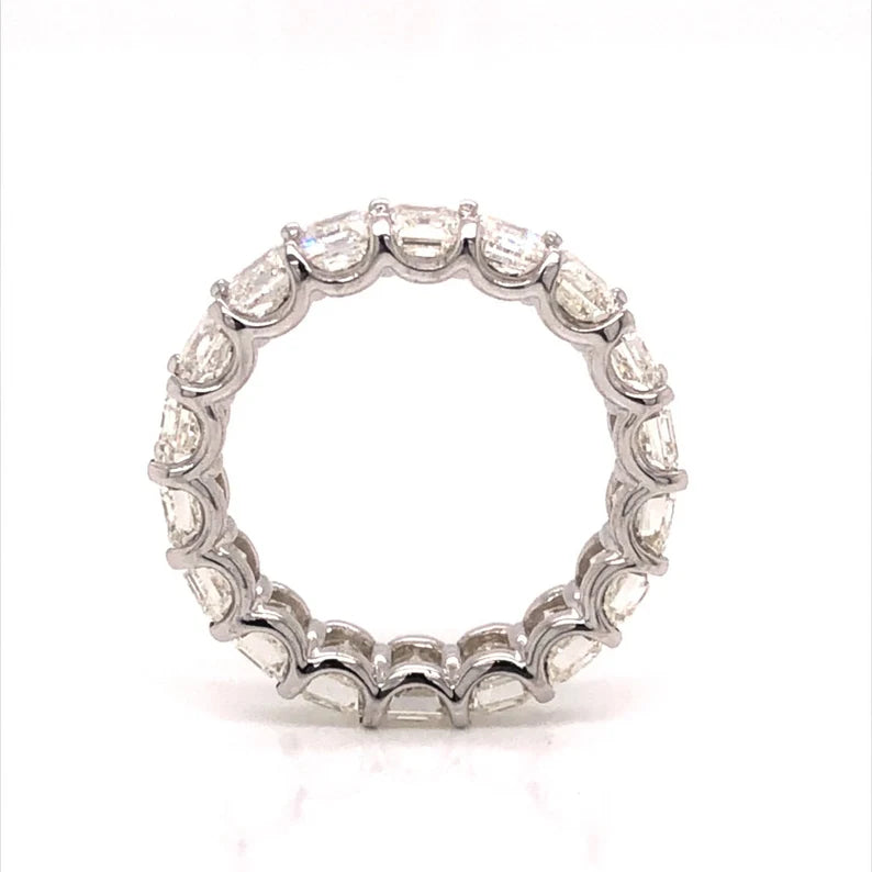 MISS MIMI STERLING SILVER ETERNITY RING 4MM X 3MM EMERALD CUT 02-956318-01