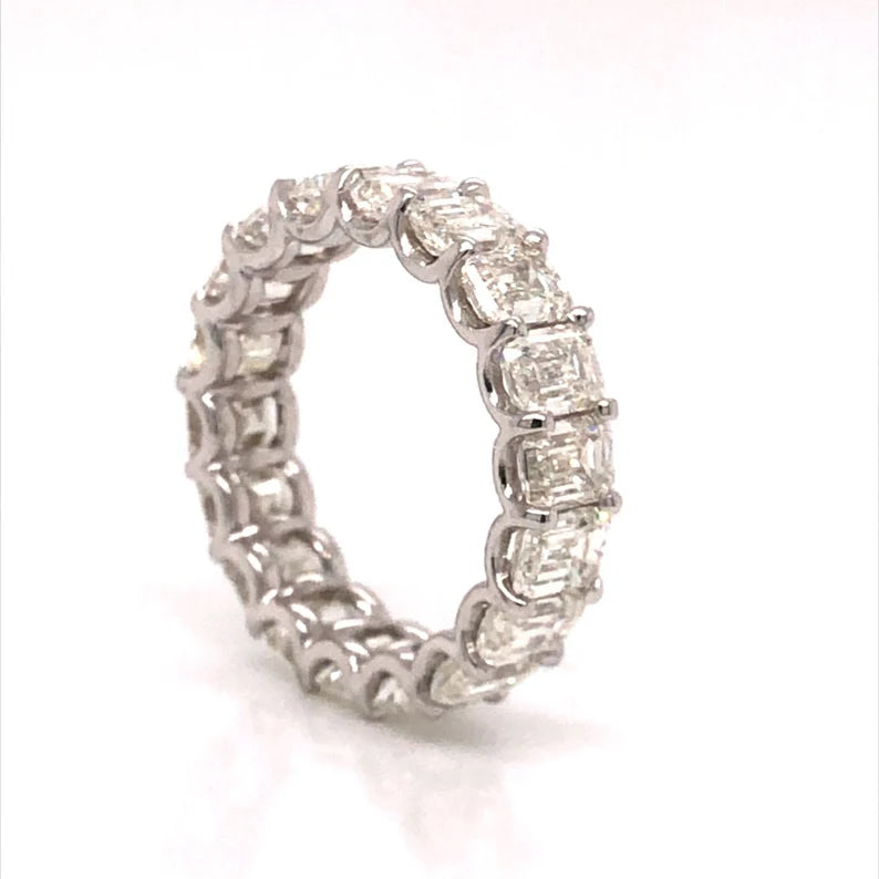 MISS MIMI STERLING SILVER ETERNITY RING 4MM X 3MM EMERALD CUT 02-956318-01