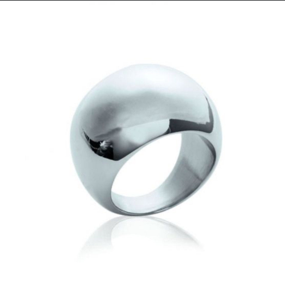 MISS MIMI STERLING SILVER DOME PLAIN RING 02-096330-01