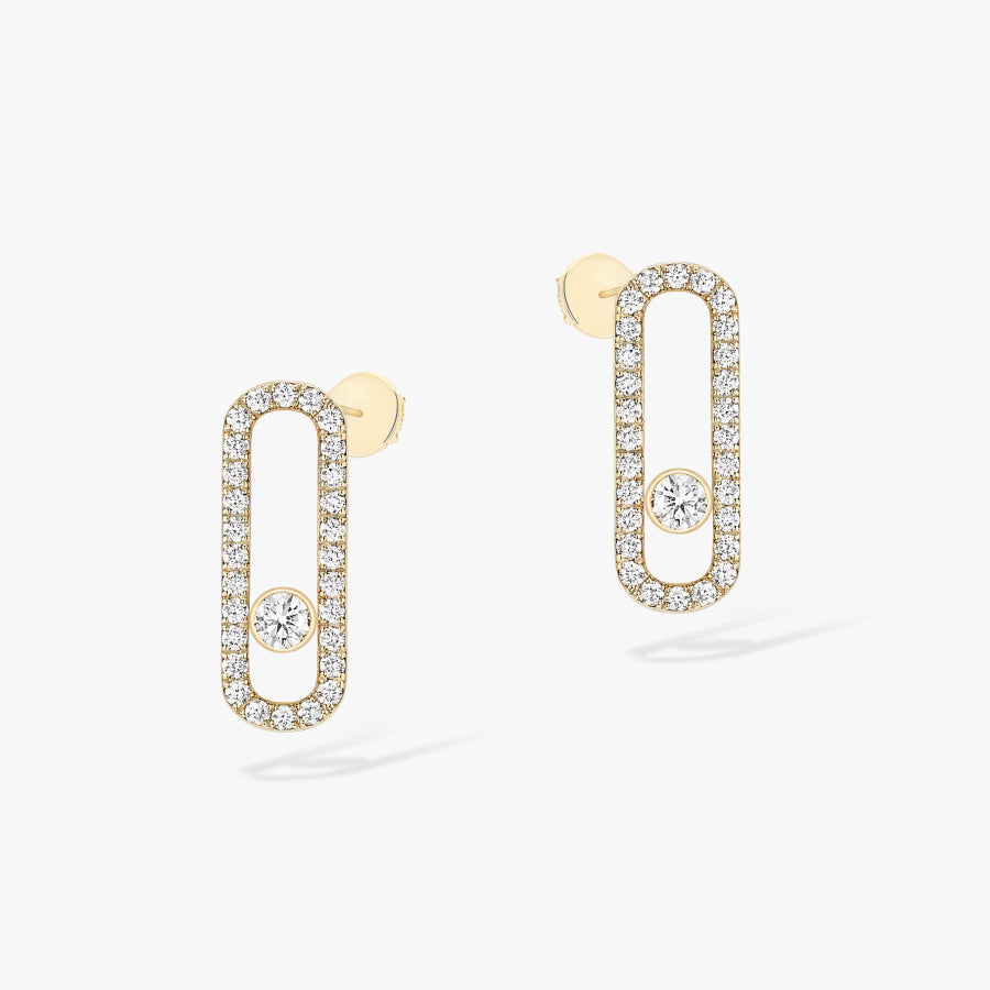 Move Uno Pavé-Set Diamond Earrings 12183-YG