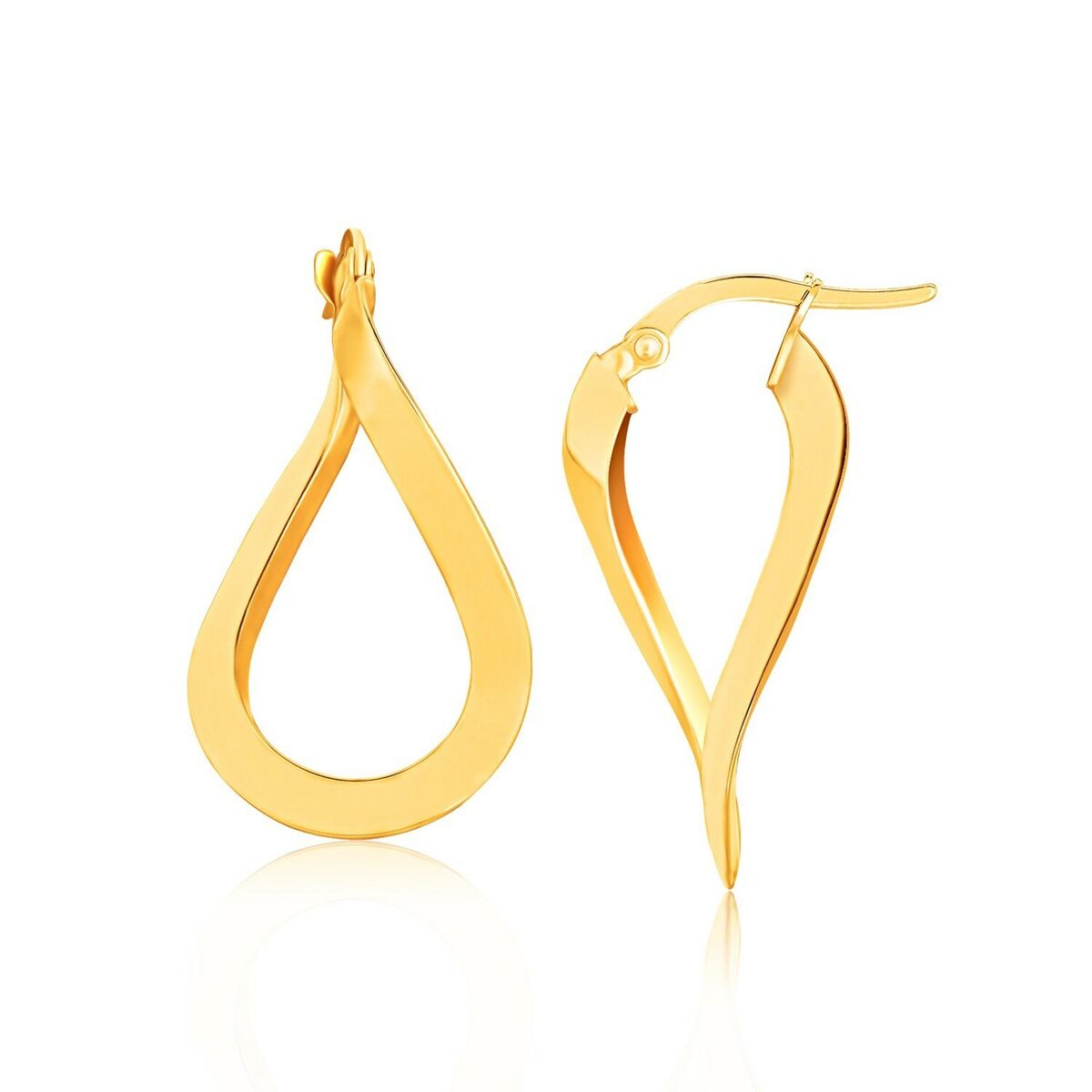 MISS MIMI SMALL TWIST OVAL HOOP EARRINGS 13-156590-02