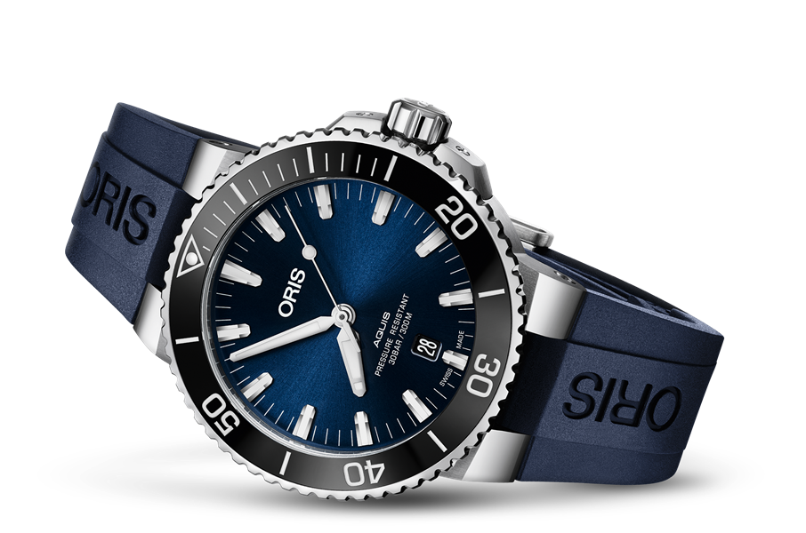 Oris AQUIS DATE BLUE DIAL 01 733 7730 4135-07 4 24 65EB