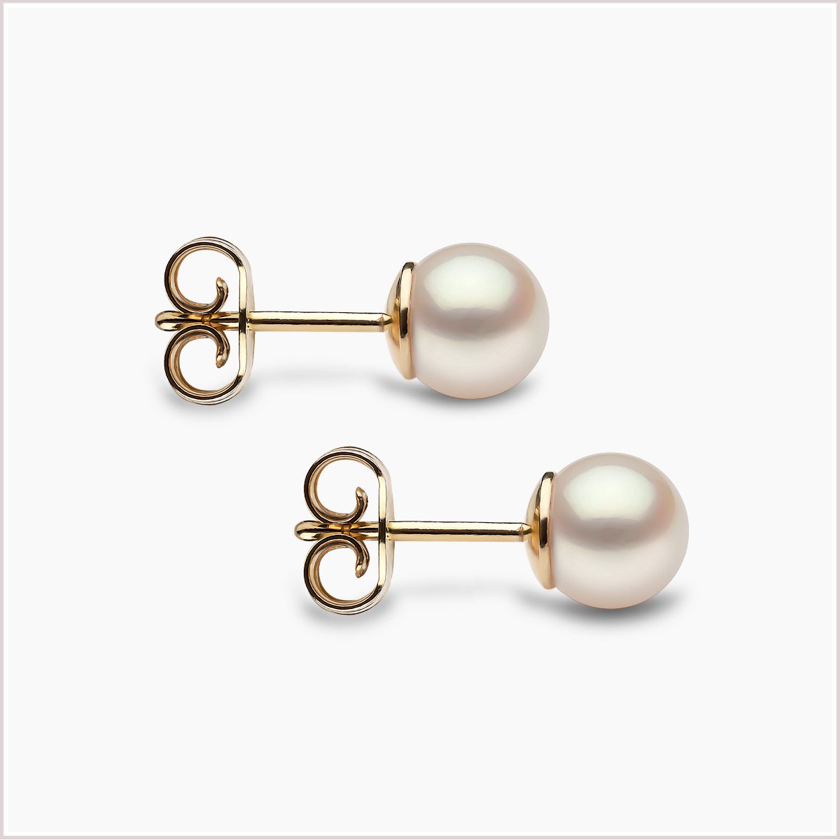 Yoko London Classic White Freshwater Pearl Stud Earrings EYK111960-75