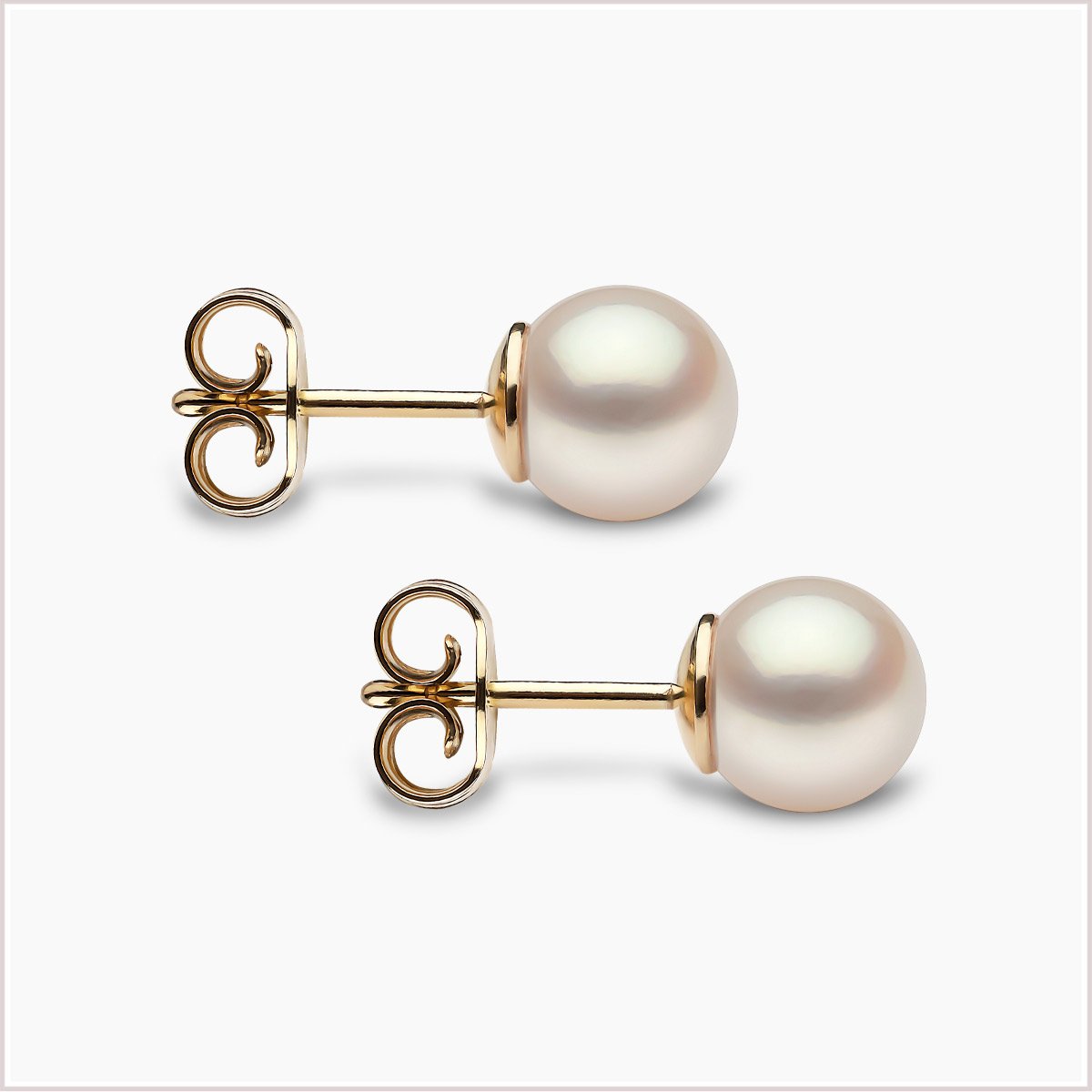 Yoko London Classic White Freshwater Pearl Stud Earrings EYK111970-65