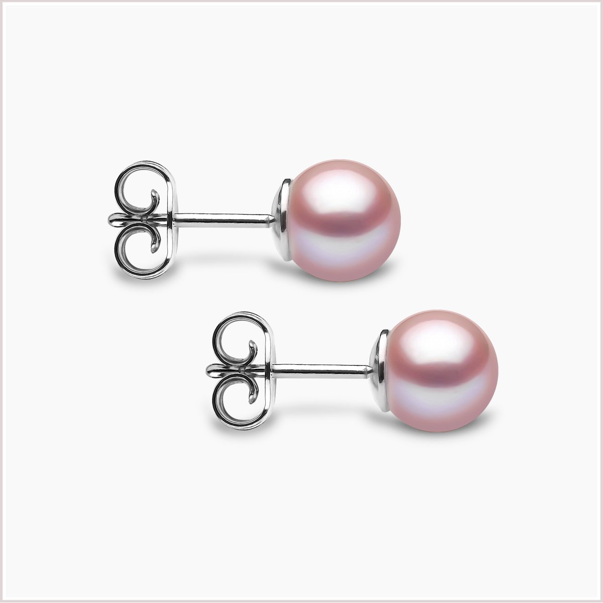 Classic Pink Freshwater Pearl Stud Earrings EYK11190-78