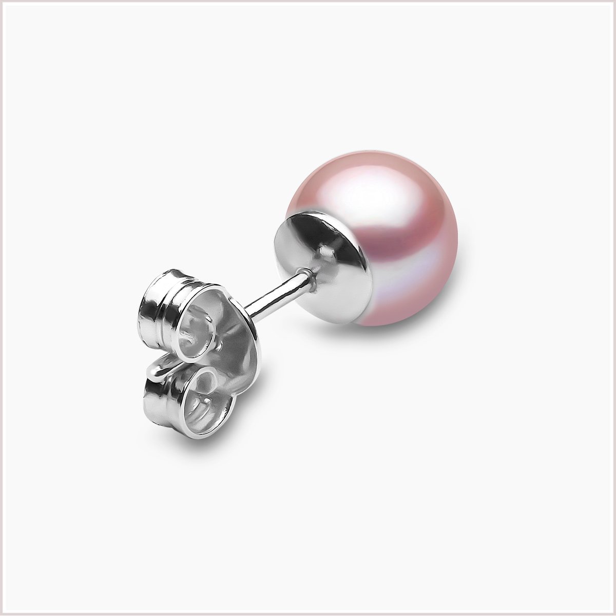 Classic Pink Freshwater Pearl Stud Earrings EYK11190-78