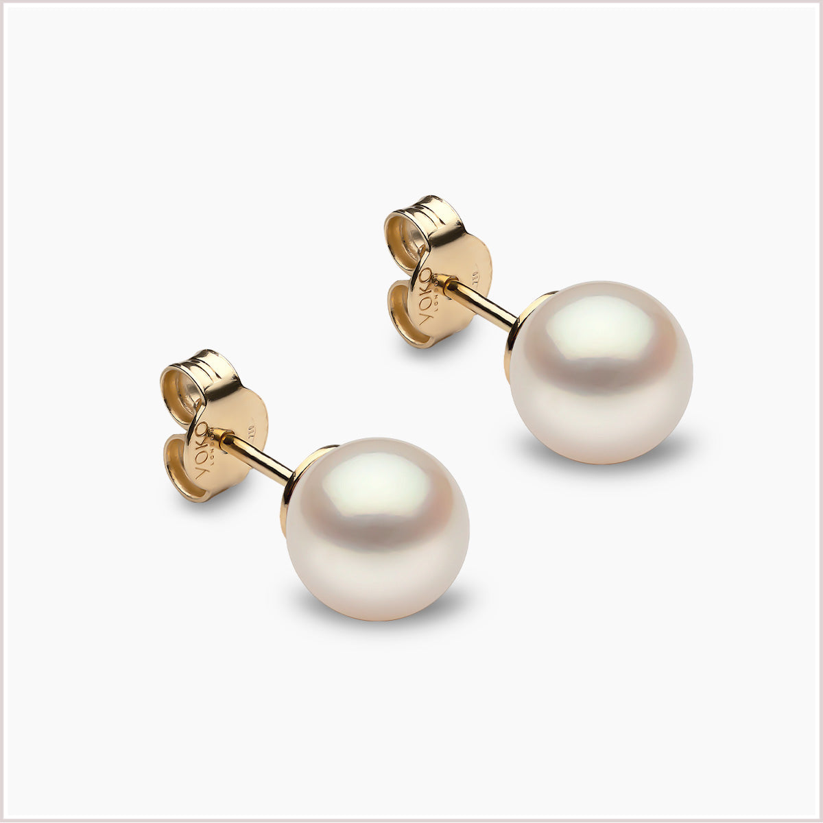 Yoko London Classic White Freshwater Pearl Stud Earrings EYK111970-65