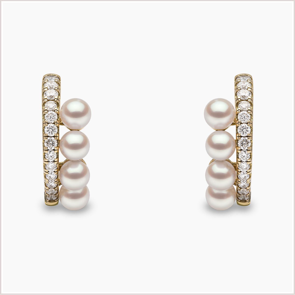 Yoko London Eclipse Akoya Pearl and Diamond Earrings QYE2254-6X-DJY