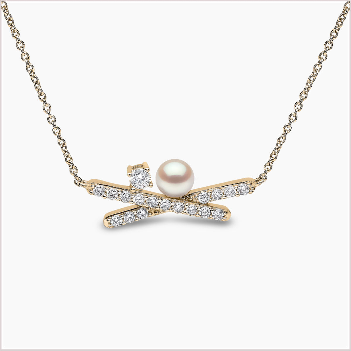 Yoko London Sleek Akoya Pearl and Diamond Necklace QYN2232-6X-DIY