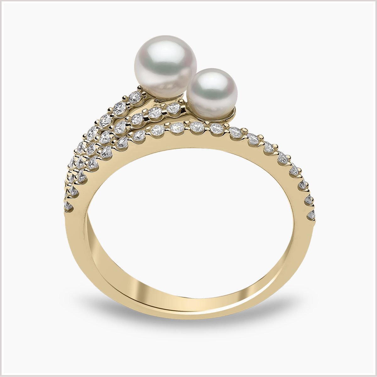 Yoko London Sleek Akoya Pearl and Diamond Ring QYR2218-6X-DFHX