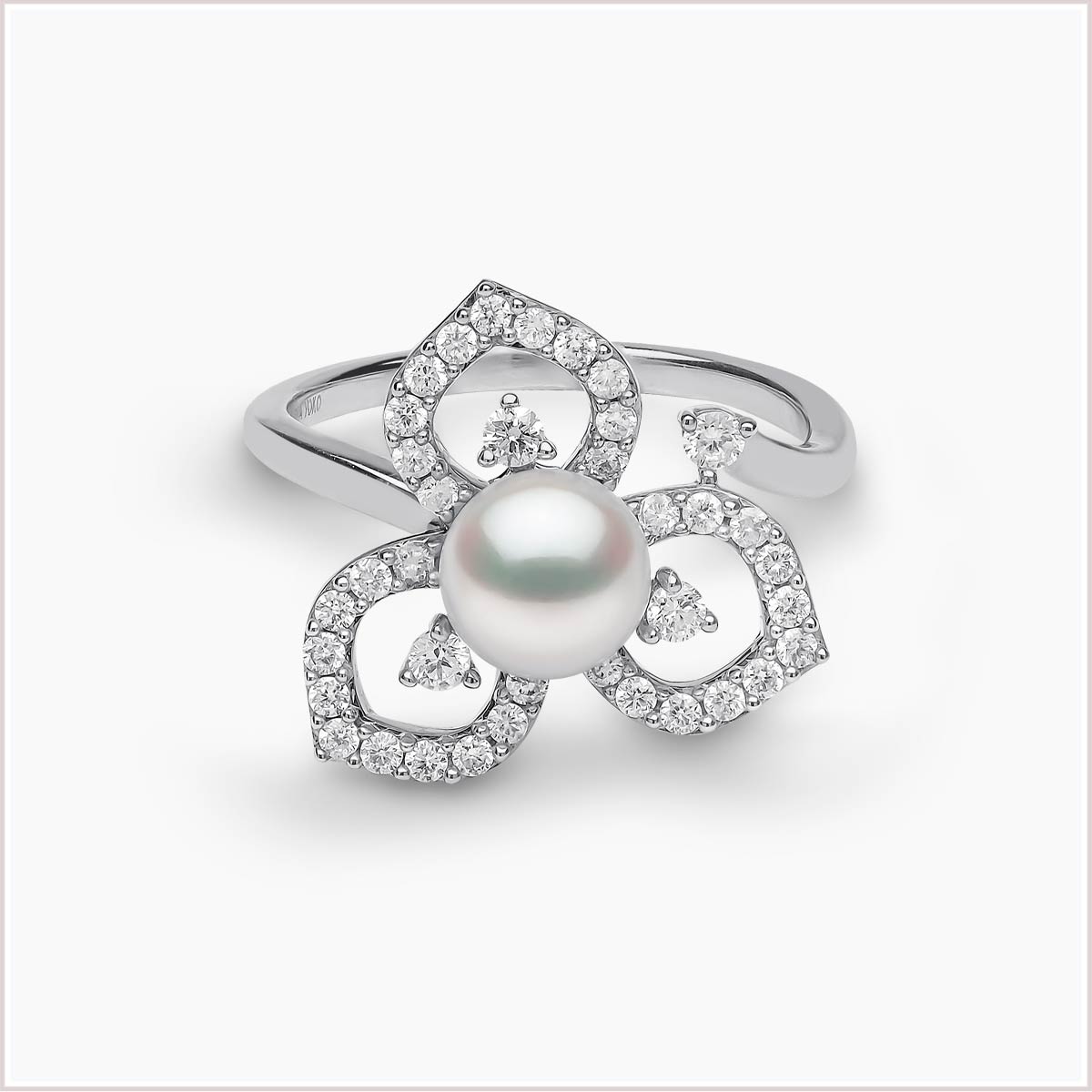 Petal Akoya Pearl Diamond Ring QYR2307-7X-EZ