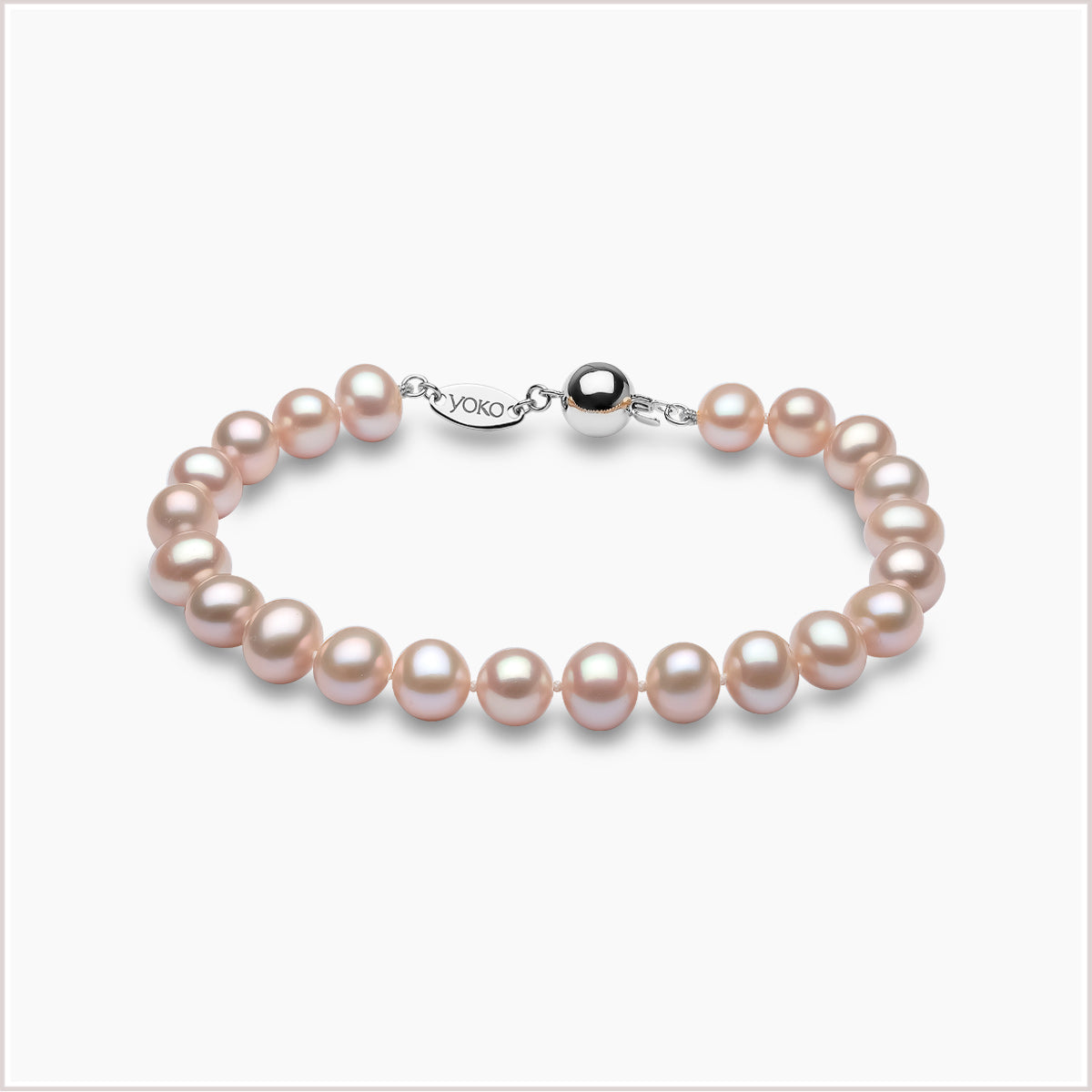 Classic Pink Freshwater Pearl Bracelet YK-FNS7007-7